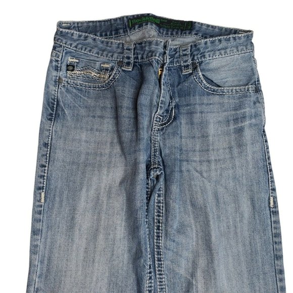 Rock & Roll Cowboy Jeans Pistol Straight Distressed Hem 34X34 See photos - Picture 8 of 9